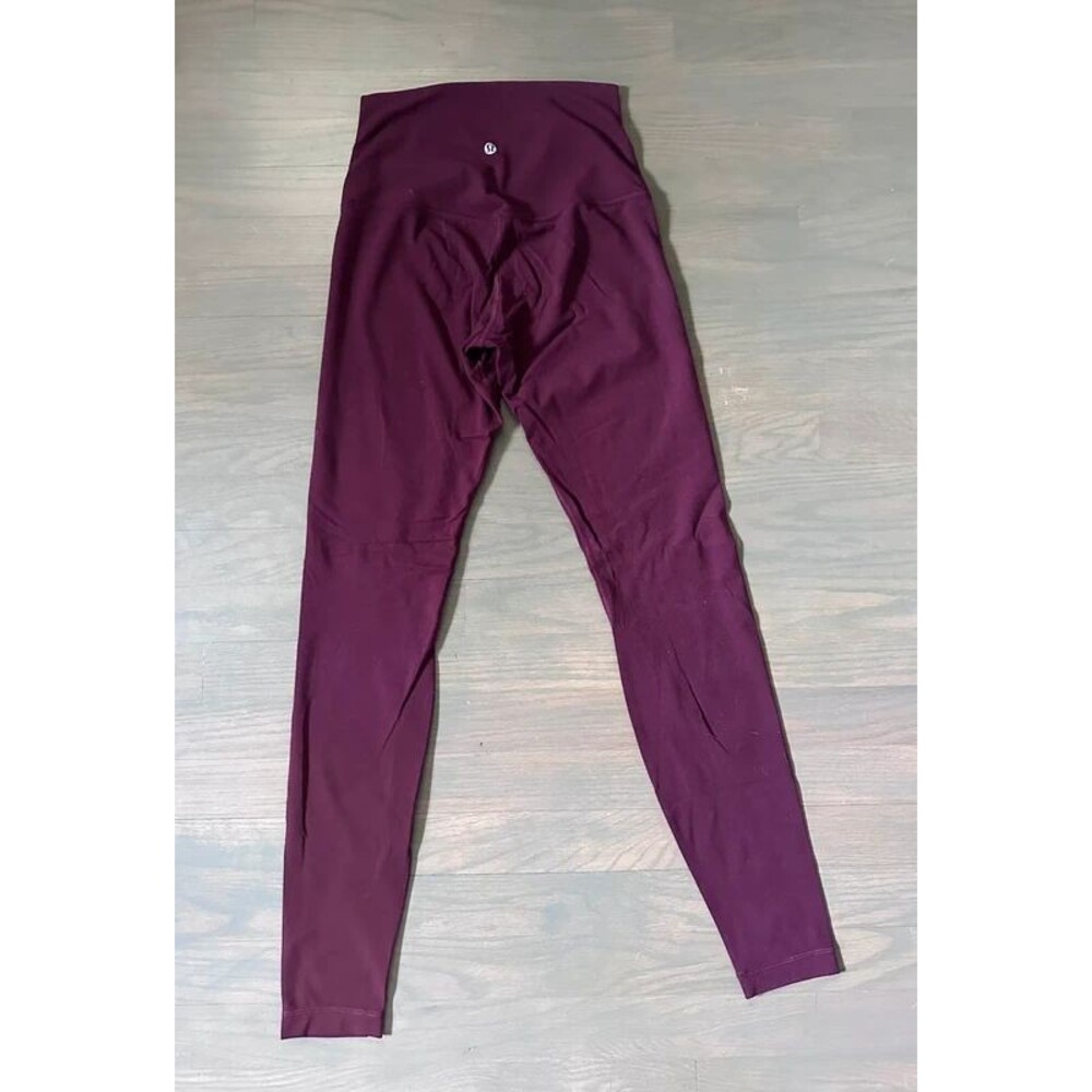 Lululemon burgundy full length leggings size 6